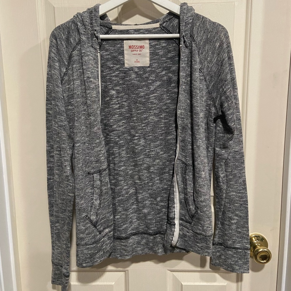Gray Mossimo Supply Co. Zippered Light Jacket